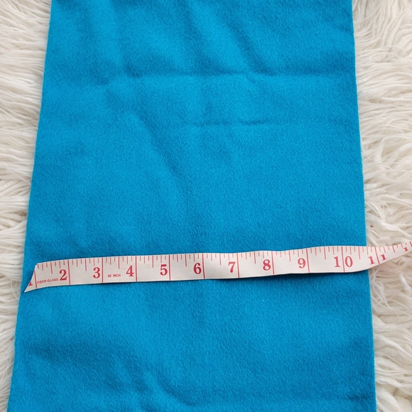 Coach Turquoise Scarf with Fringe - Picture 3 of 8